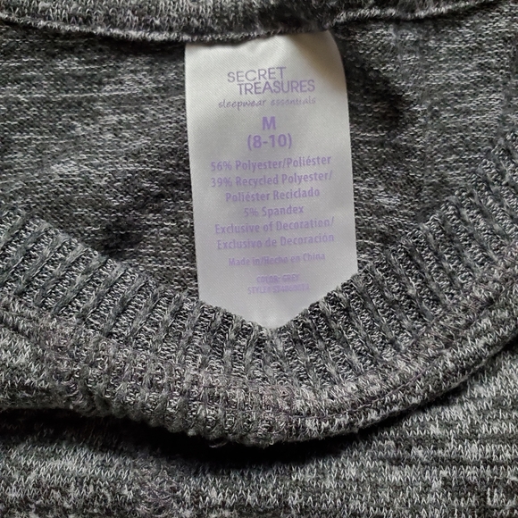 Secret Treasures Women's Grey Top Sz M - Picture 6 of 6